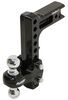 Flash Solid Steel HD Adjustable 2-Ball Mount - 2.5" Hitch - 10" Drop, 9" Rise - 20K