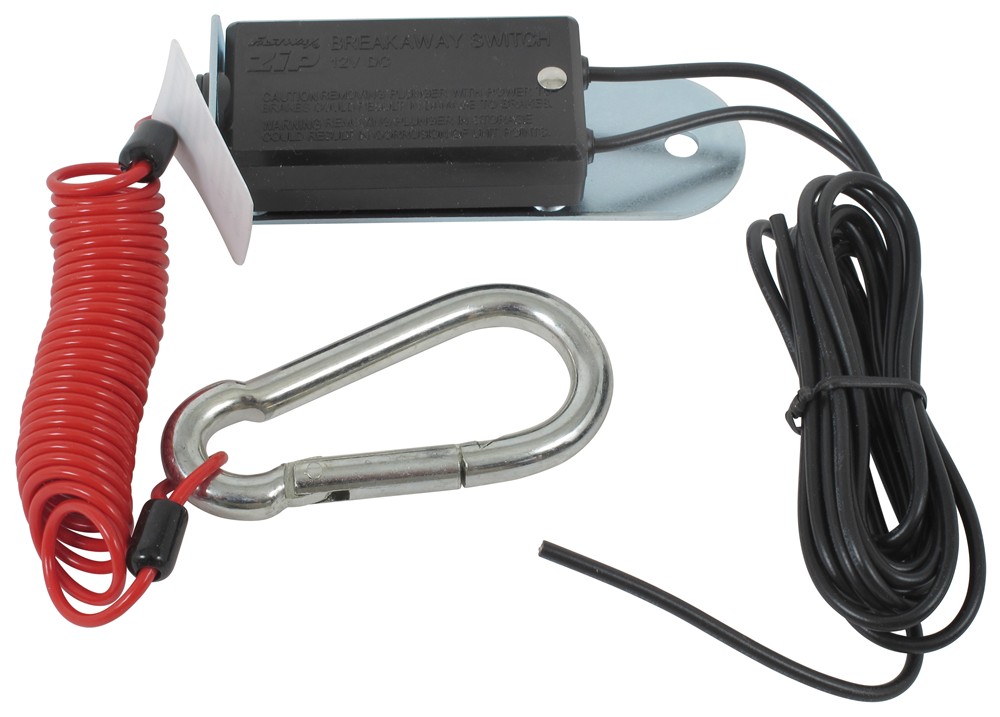 Trailer Breakaway Switch 6ft Breakaway Coiled Cable with Electric Brake Switch for RV Towing Trailer 