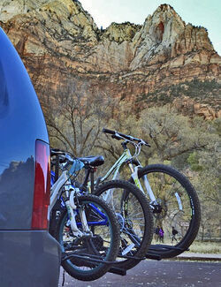 Mountain Bikes and Bike Rack