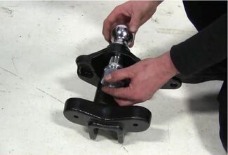 Insert Hitch Ball Into Weight Distribution Head Assembly