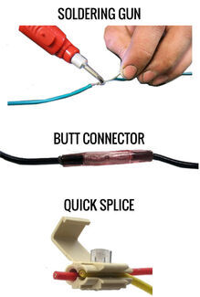Soldering Gun vs Butt Connector vs Quick Splice