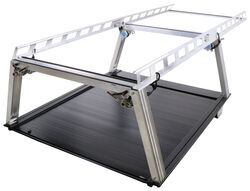 Pace Edwards Full-Metal JackRabbit Retractable Hard Tonneau Cover w/ Contractor Rig Rack - Aluminum