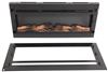 recessed mount fireplace flat front furrion electric rv with logs - 40 inch wide black
