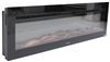 recessed mount fireplace flat front furrion 60 inch electric with wood - black