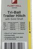 fixed ball mount 10000 lbs gtw class iv flint hill goods tri-ball - 2 inch hitch solid shank chrome