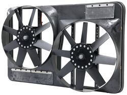 Flex-a-lite Dual 13-1/2" Electric Radiator Fans w/ Shroud - Variable Speed Controller - Puller - FLX295