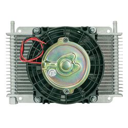 Flex-a-lite Remote Mount Transmission Cooler and Fan - Plate and Fin - 300 CFM - Barbed Fitting - FLX600117