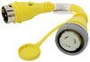power cord adapter 50 amp female plug furrion marine - 50a 125v to 125/250v male yellow