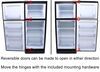 full fridge with freezer 24-1/4w x 25-3/4d 60-1/8t inch furrion arctic rv refrigerator - matte black 10 cu ft 12 volt