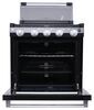 range 7100 btu furrion 2-in-1 oven with glass cover - 21 inch tall black