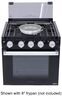 range 7100 btu furrion 2-in-1 oven with glass cover - 21 inch tall black