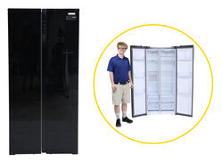 Furrion Arctic RV Refrigerator w/ Freezer - Side-by-Side Doors - 15.6 cu ft - 12V - Black Glass - FR42PJ