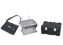 Front Runner Portable Grill and Fire Pit with Camping Bag and Wolf Pack Pro Cargo Box - FR49FB