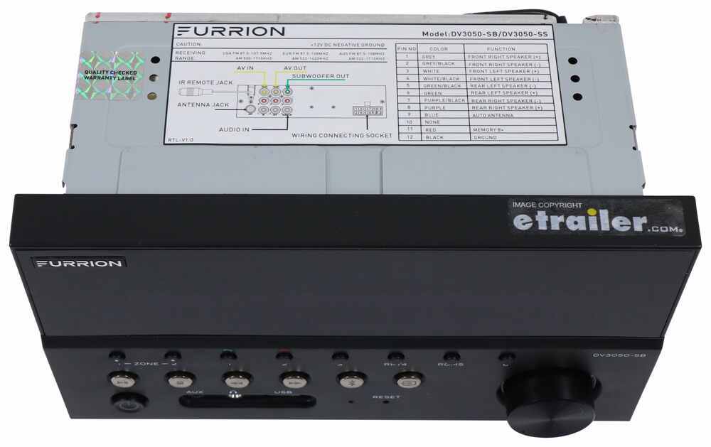 Furrion Mechless RV Stereo Single DIN AUX/USB Bluetooth, NFC 96W