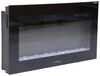 recessed mount fireplace 34 inch wide furrion rv electric with crystals - black