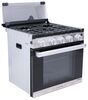 range 7100 btu furrion 2-in-1 oven with glass cover - 21 inch tall stainless steel