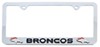 denver broncos tag frame nfl 3-d license plate - chrome-plated steel