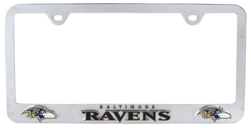 Baltimore Ravens NFL 3-D License Plate Frame - Chrome-Plated Steel ...