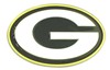 sports fits 1-1/4 and 2 inch hitch green bay packers oval nfl receiver cover - class ii