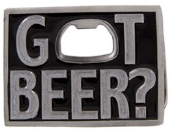 Got Beer? Bottle Opener Belt Buckle - G259