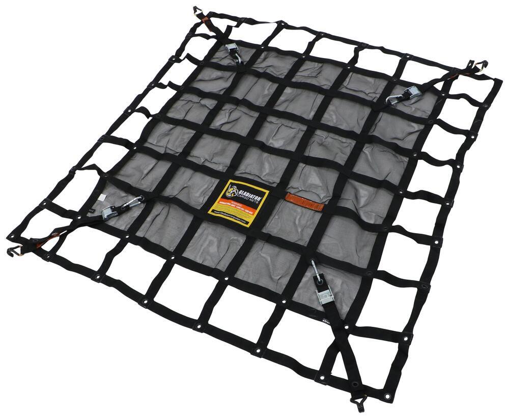 Gladiator Utility Cargo Net - Cam Buckle Tie-Downs - Roof Rack/SUV - 4' 9" x 5' 3" - GC77FR
