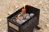 0  fire pits 12 inch wide ignik firecan portable propane pit with rocks - 38 000 btu