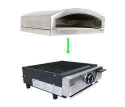 Greystone Outdoor RV Griddle and Grill with Pizza Oven - Stainless Steel - 17" Wide - GR77FR