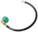 GasGear 90-Degree Propane Hose - Rubber - Type 1 x 1/4" Male Inverted Flare - 18" Long
