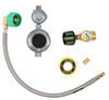 hoses regulators type 1 - male gasstop emergency propane shut-off gauge w 18 inch hose and 2-stage vertical regulator acme
