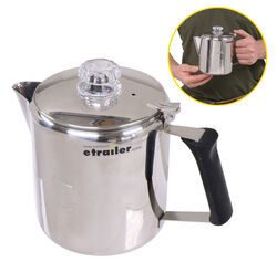 GSI Outdoors Camping Coffee Percolator - Stainless Steel - 6 Cups - GSI28MV