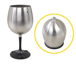 GSI Outdoors Red Wine Glass - Collapsible - 15.2 fl oz - Stainless Steel - GSI37MV