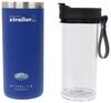 drinkware flip lid insulated gsi outdoors javapress camping french press mug - stainless steel blue 15 fl oz