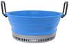 cookware non-stick scratch-resistant gsi outdoors collapsible camping pot - 2 liters silicone and anodized aluminum blue
