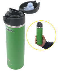 GSI Outdoors Insulated Water Bottle - Flip Lid - 17 fl oz - Stainless Steel - Green - GSI55MV