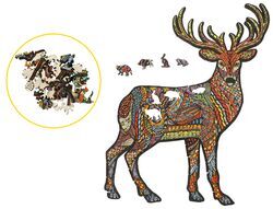 Outside Inside Wood Puzzle - Whitetail Deer - GSI55VJ