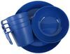 gsi outdoors camping kitchen dishes nesting cascadian table set - serves 4 people blue