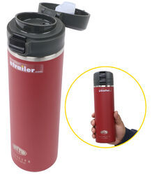 GSI Outdoors Insulated Water Bottle - Flip Lid - 24 fl oz - Stainless Steel - Red - GSI75MV