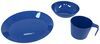 dishes silverware dish sets gsi outdoors cascadian camping dinnerware set with cutlery - 1 person blue
