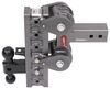 adjustable ball mount 10000 lbs gtw gen-y torsion 2-ball w/ stacked receivers - 2-1/2 inch hitch 10 drop/rise 10k