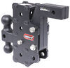 adjustable ball mount 2 inch 2-5/16 two balls gen-y phantom 2-ball w/ stacked receivers - hitch 9 drop/rise 12k