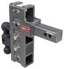 gen-y hitch trailer ball mount adjustable 10000 lbs gtw 2-ball w/ stacked receivers - 2 inch 7-1/2 drop 10k