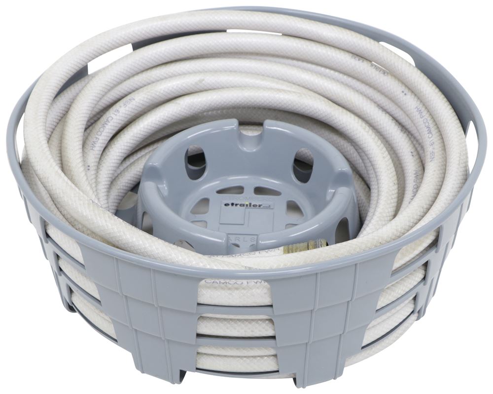 Stromberg Carlson HC-75 Hose and Cord Caddy for RV - Holds Up to 75 Feet of  Hose - 17 x 6.5 Camper Hose Storage - RV Water Hose Caddy - RV Storage