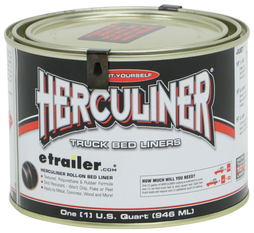 Herculiner Brush-On Truck Bed Liner - 1 Quart - Gloss Black Herculiner ...