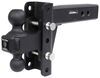 adjustable ball mount 2 inch 2-5/16 two balls bulletproof hitches 2-ball for 2-1/2 hitch - 5-1/4 drop 5 rise 22 000 lbs