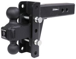 BulletProof Hitches 2-Ball Mount for 2-1/2" Hitch - 5-1/4" Drop, 5" Rise - 22,000 lbs - HD254