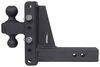 adjustable ball mount drop - 7 inch rise bulletproof hitches 2-ball for 2-1/2 hitch 7-1/4 22 000 lbs