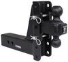 adjustable ball mount drop - 7 inch rise 6 bulletproof hitches 2-ball for 3 hitch 7-1/4 6-1/4 22 000 lbs
