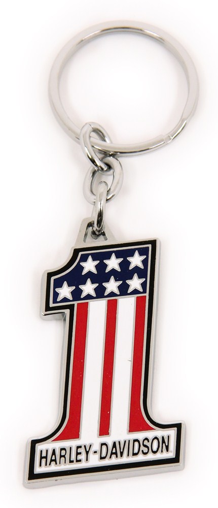 HARLEY-DAVIDSON Number 1 American Flag Key Chain 