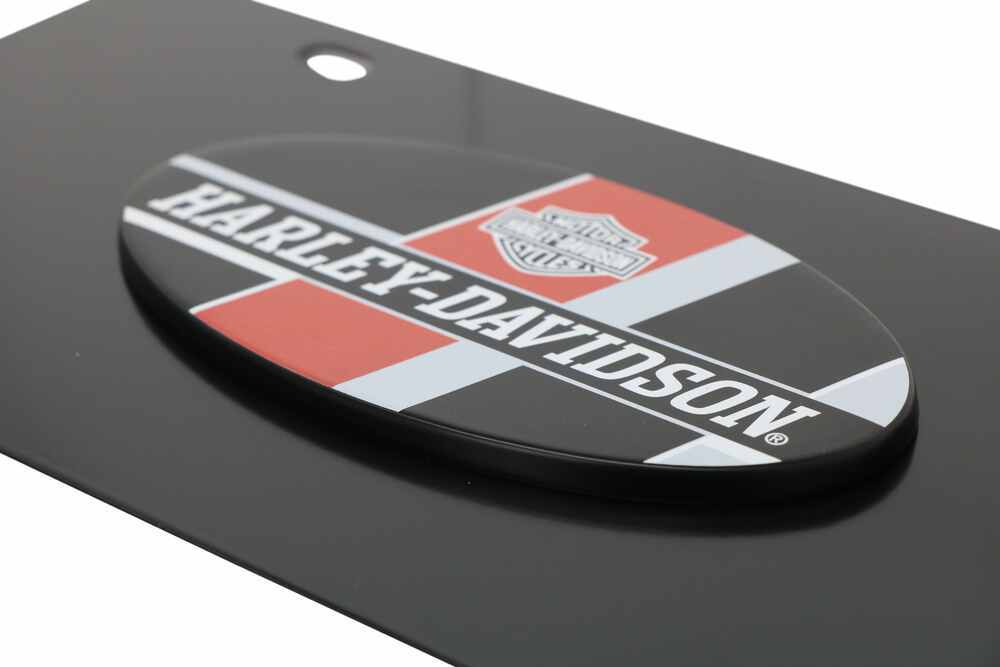 Harley-Davidson License Plate - Black and Orange - Stainless Steel ...