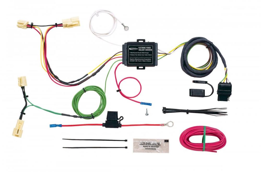 Hopkins Plug-In Simple Vehicle Wiring Harness with 4-Pole Flat Trailer